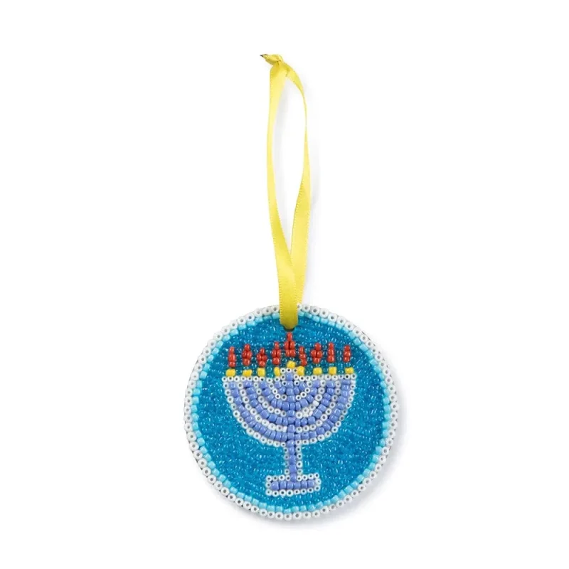 chai modern beaded menorah ornament tchotchkes collection