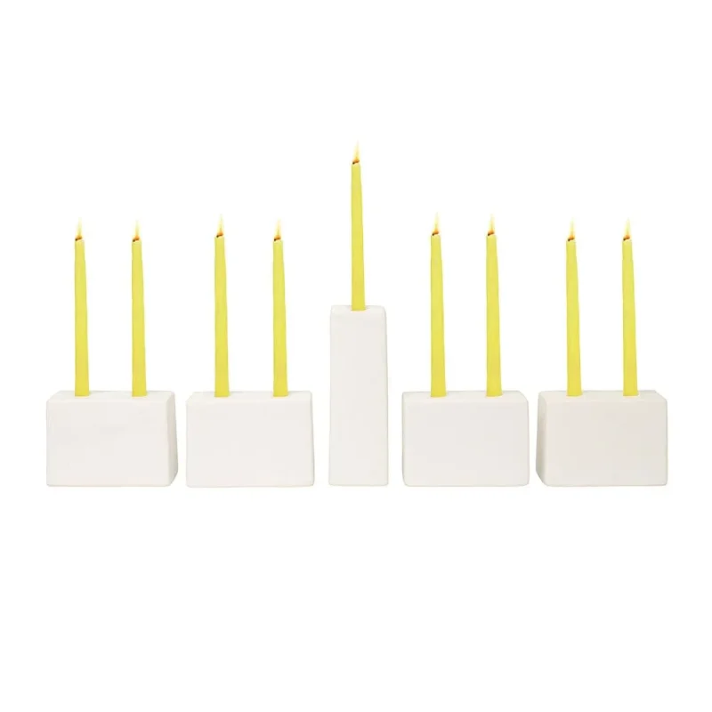 chai modern snow menorah blox design