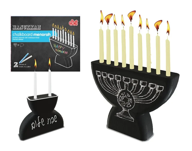 chalkboard menorah for all ages