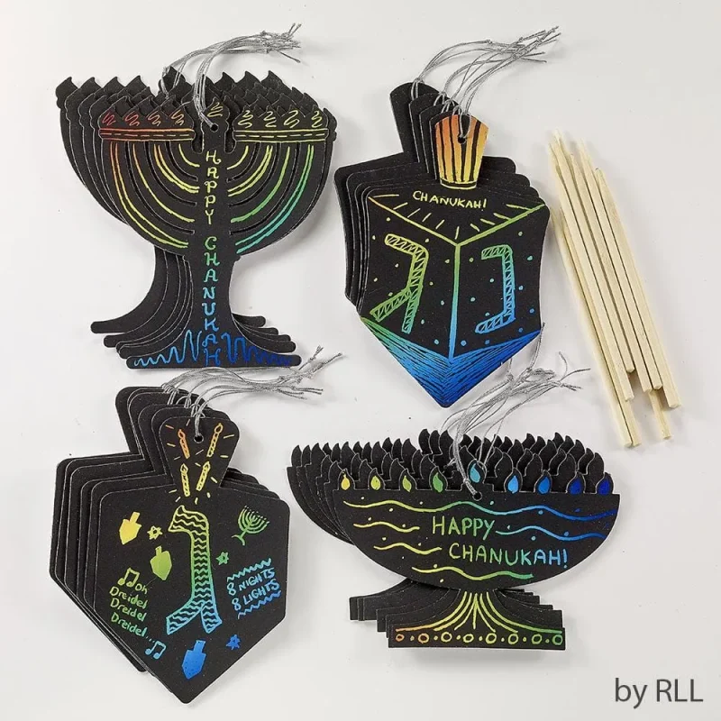 chanukah scratch art for online shoppers