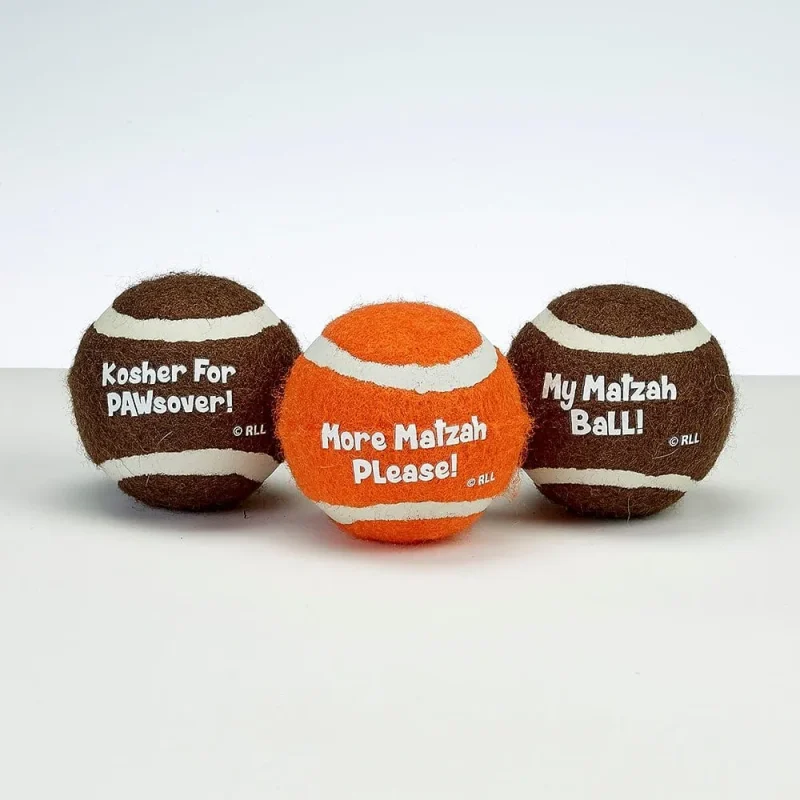 chewdaica 3 pack passover dog tennis balls