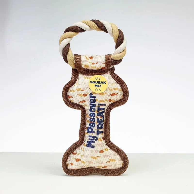 chewdaica passover squeaky dog bone toy