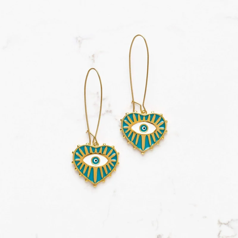 chic enamel evil eye earrings for women