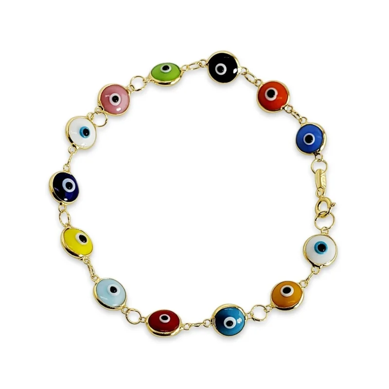 chic gold evil eye bracelet trendy jewelry gift