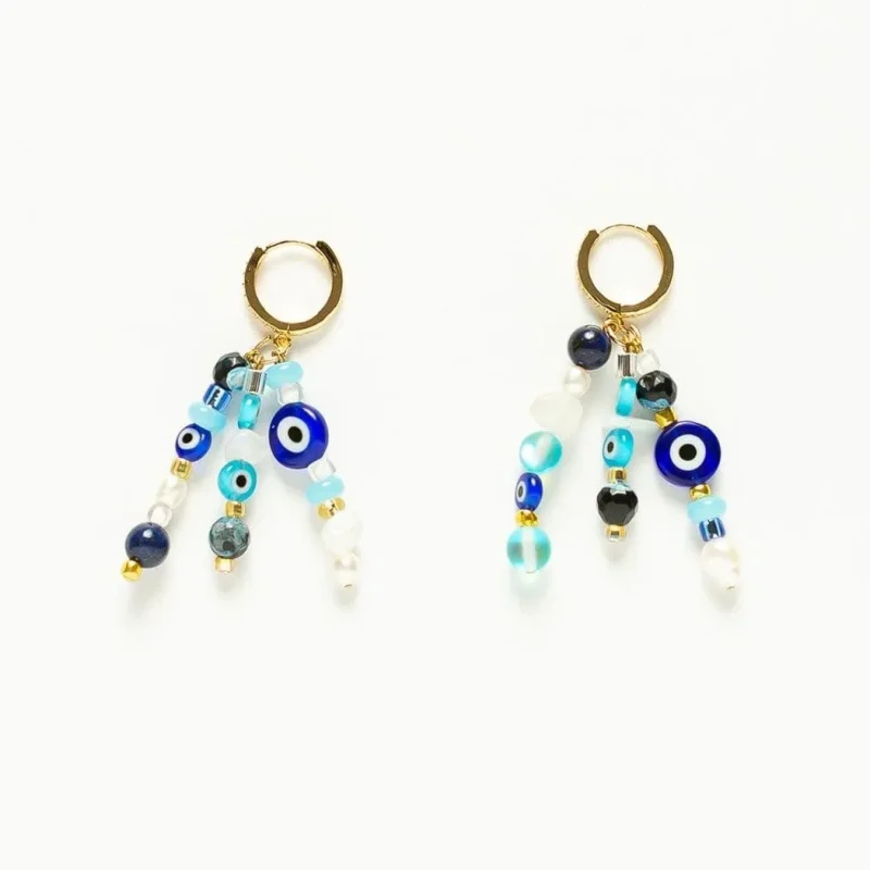 chic leetal beaded fringe earrings