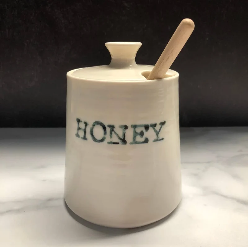 classic handmade honey pot dipper set