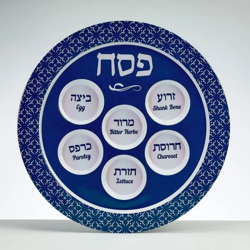 classic melamine seder plate elegant design