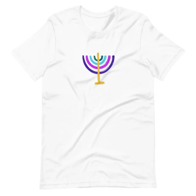 colorful menorah t shirt unisex xs 5xl choice of color