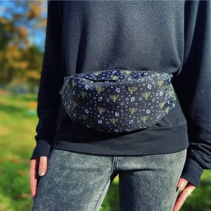 compact hanukkah fanny pack belt bag