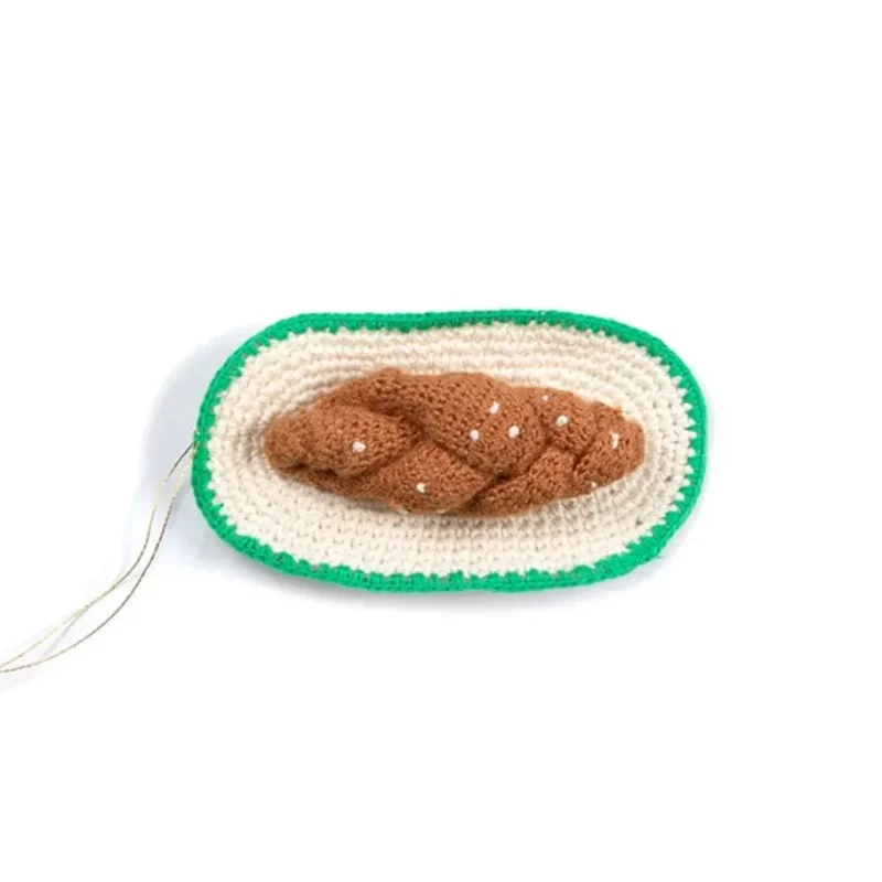 crochet challah ornament chai modern tchotchkes