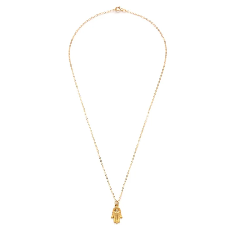 crystal eye hamsa necklace dainty stylish