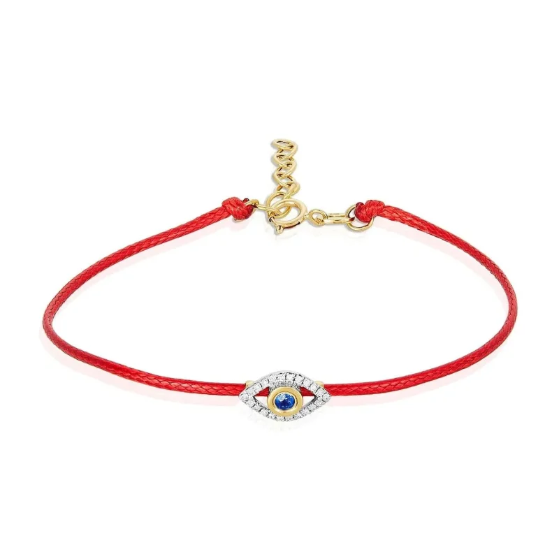 diamond evil eye protection bracelet red or black