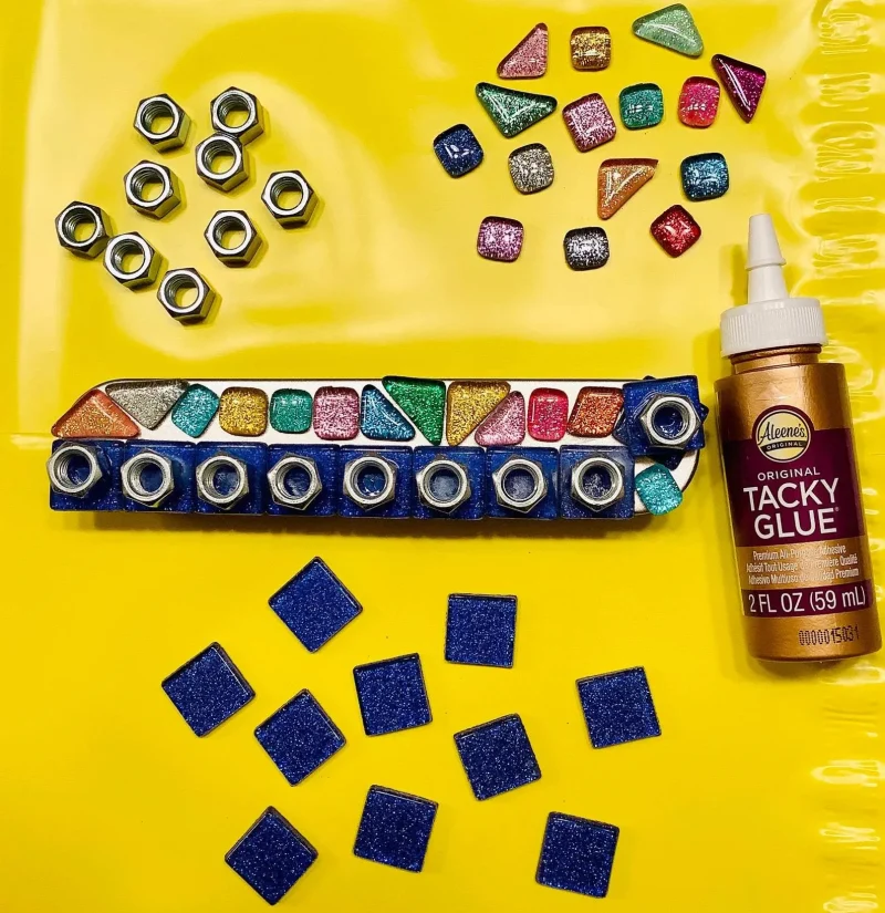 diy mosaic menorah craft kit for kids