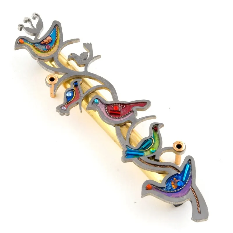 doves of peace mezuzah elegant judaica home decor