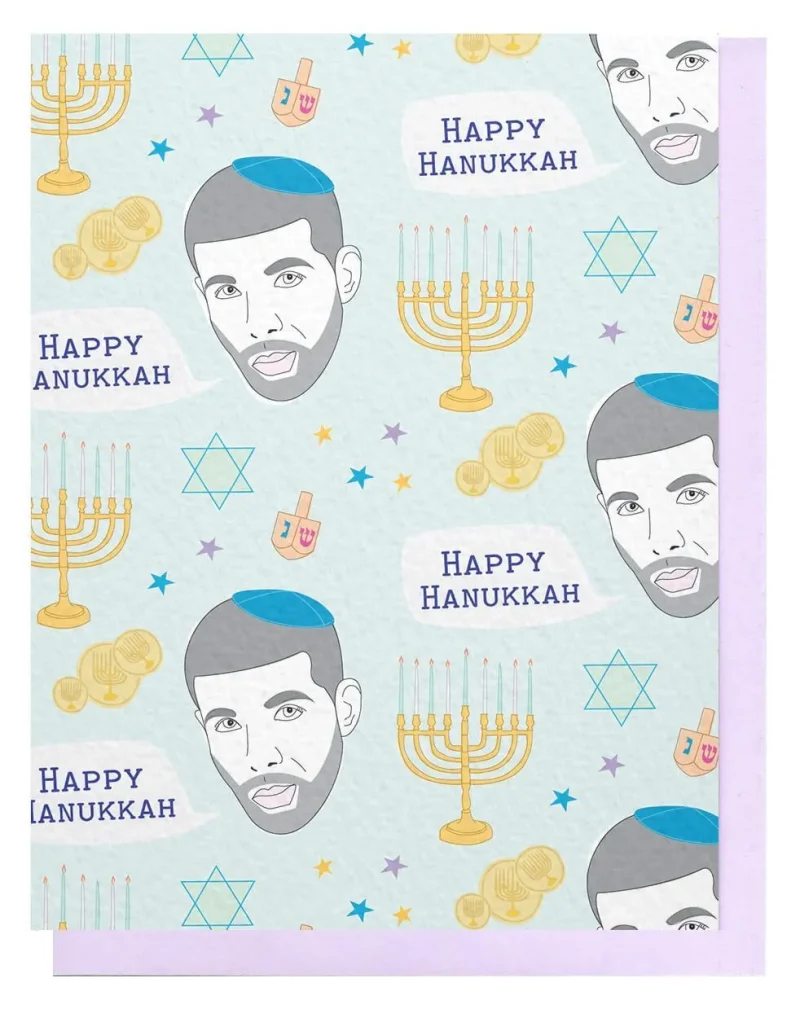 drake happy hanukkah cards 6 pack