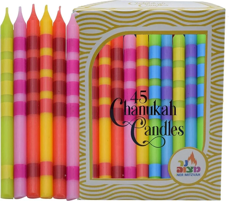 dripless multicolor hanukkah candles