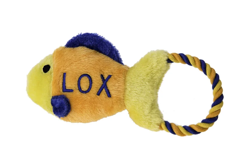 durable jewish lox tug dog toy