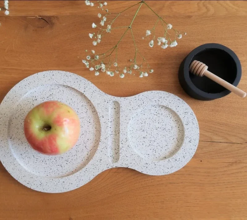 eco friendly black apple honey dish handcrafted