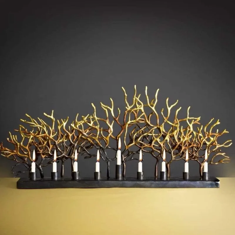 eco friendly tree branch menorah unique holiday decor