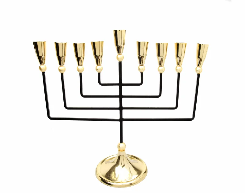 elegant black gold menorah perfect for hanukkah scaled