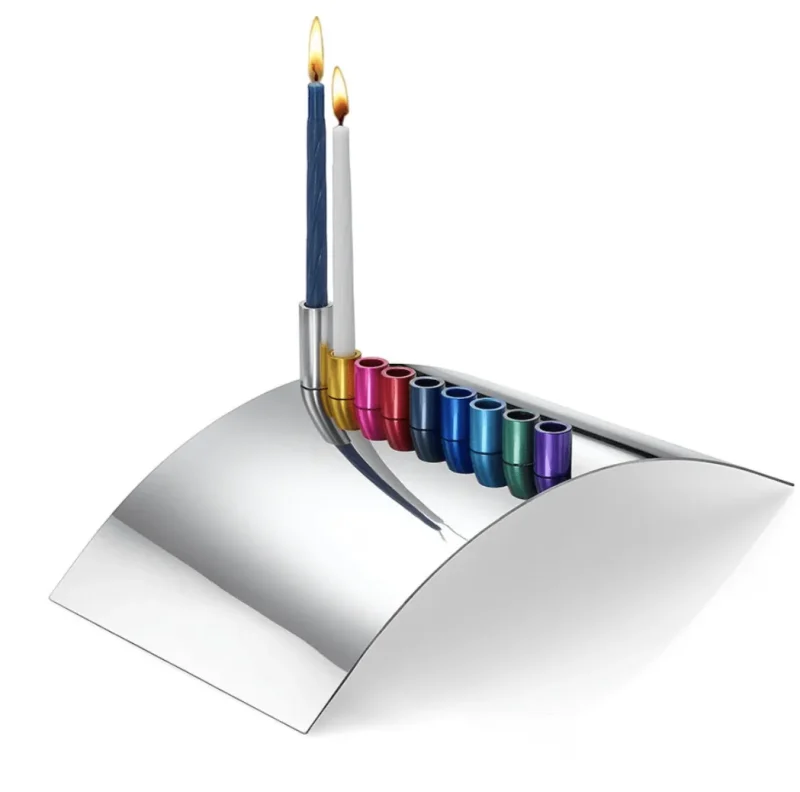 elegant building bridges menorah by laura cowan