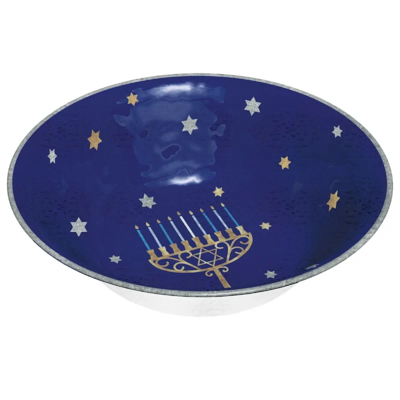 elegant hanukkah serving bowl for festive dinners