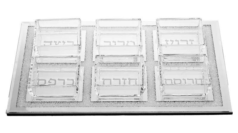 elegant rectangular glass seder plate scaled