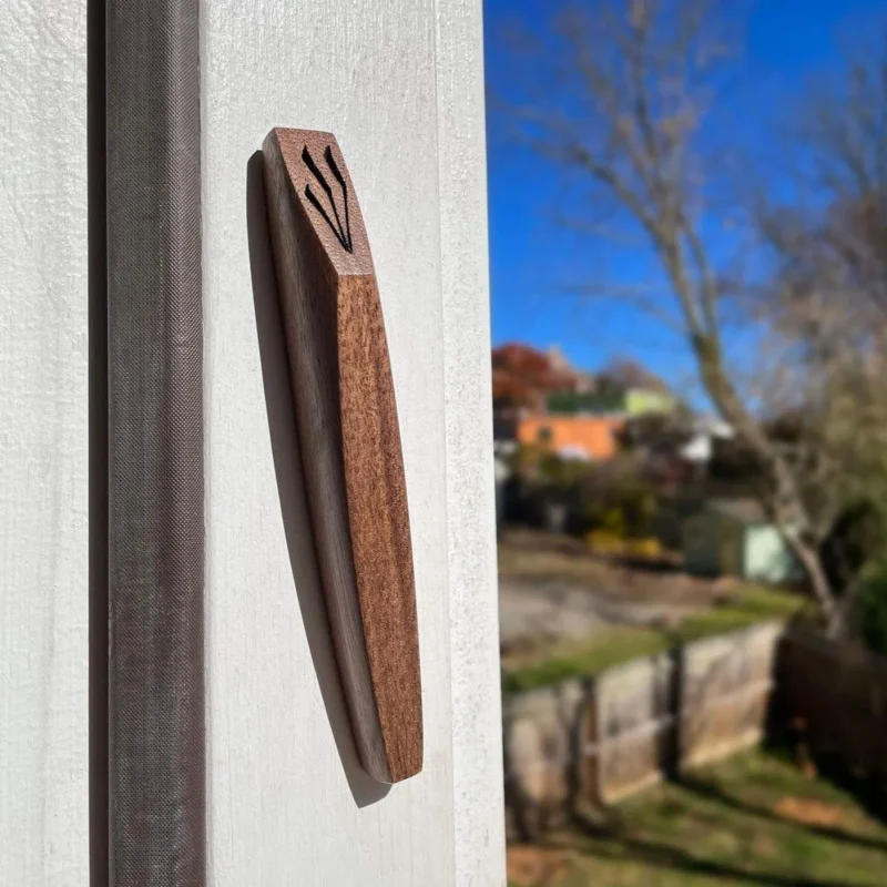 ember walnut mezuzah by windthrow exclusive design