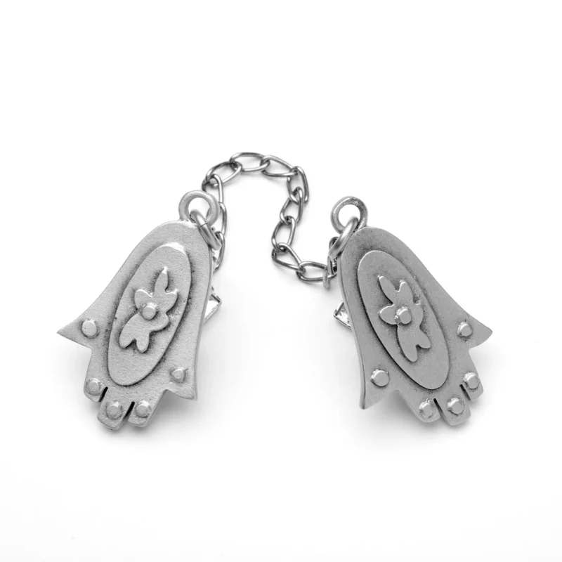 emily rosenfeld pewter hamsa tallis clip exclusive design