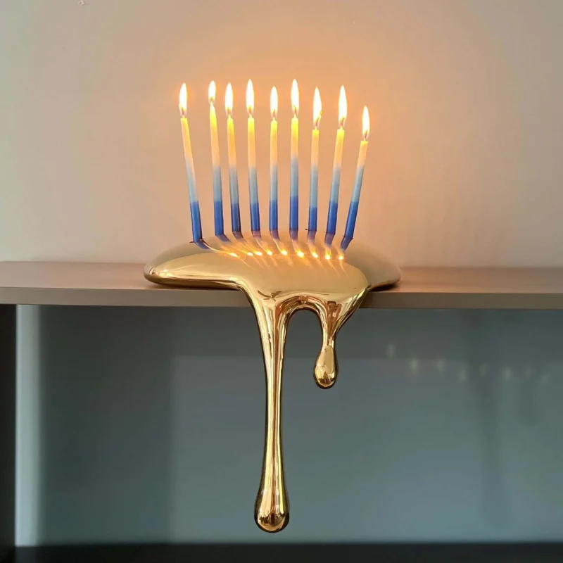 eternal drop menorah by yoni alter exclusive design