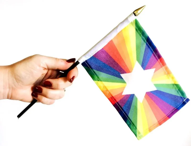 exclusive jewish pride rainbow flag