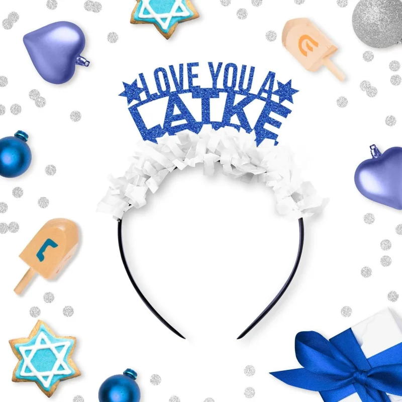 festive challah latke headbands set of 2