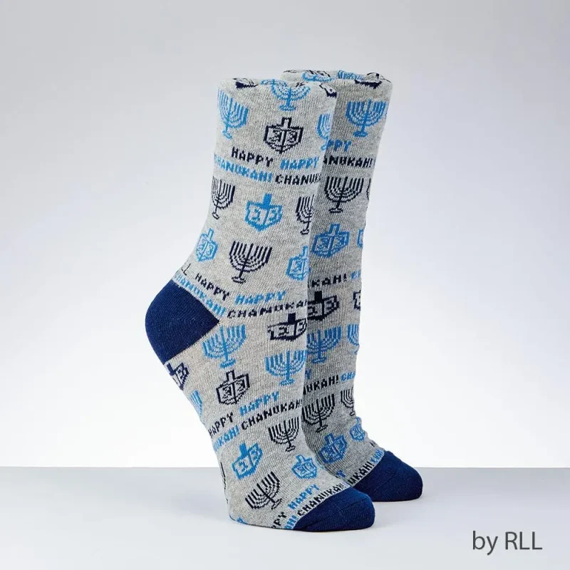 festive hanukkah crew socks for adults perfect holiday gift