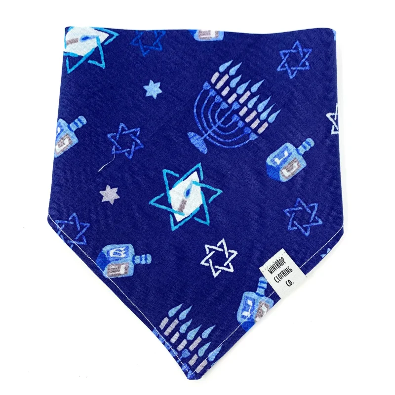 festive hanukkah dog bandana scaled