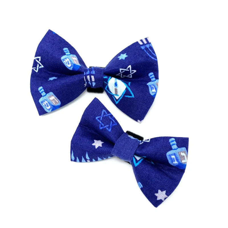 festive hanukkah dog bow tie scaled