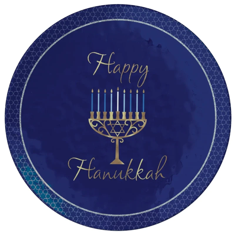 festive hanukkah round platter perfect for celebrations