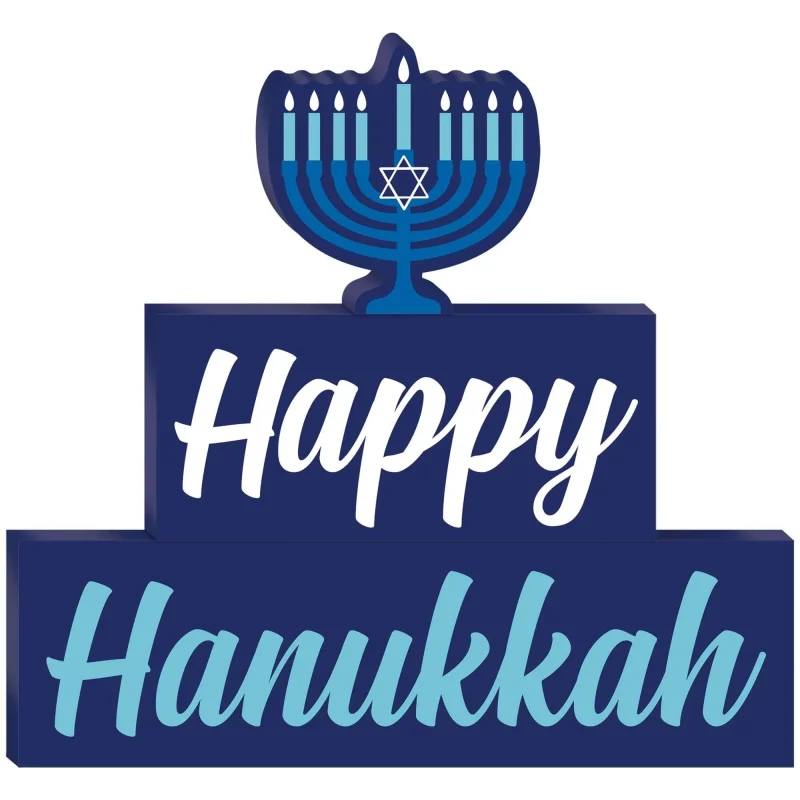 festive hanukkah standing sign perfect holiday decor