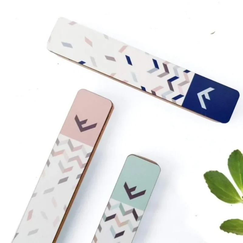 geometric confetti mezuzah blue or pink by gala studio