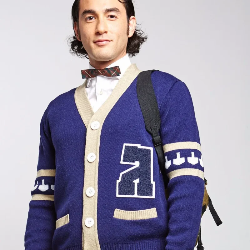 gimmelman men s varsity hanukkah sweater with chenille letter