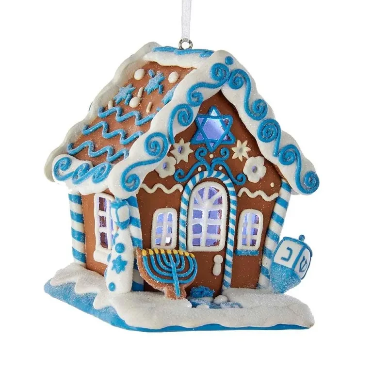 gingerbread chrismukkah led ornament