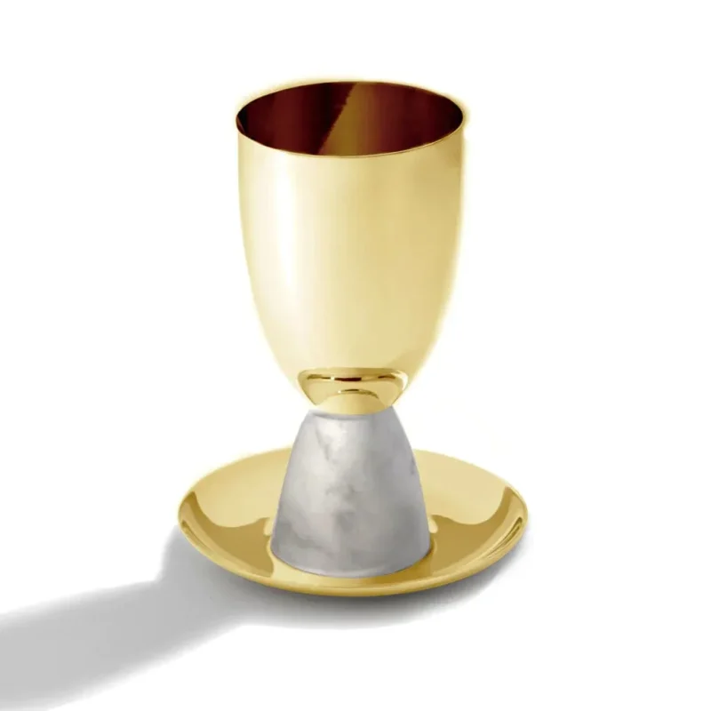 gold coluna marble kiddush cup by anna new york