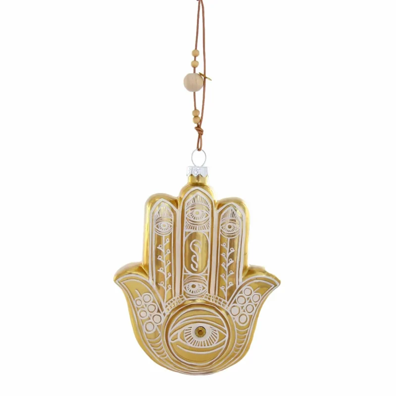 gold hamsa ornament by cody foster