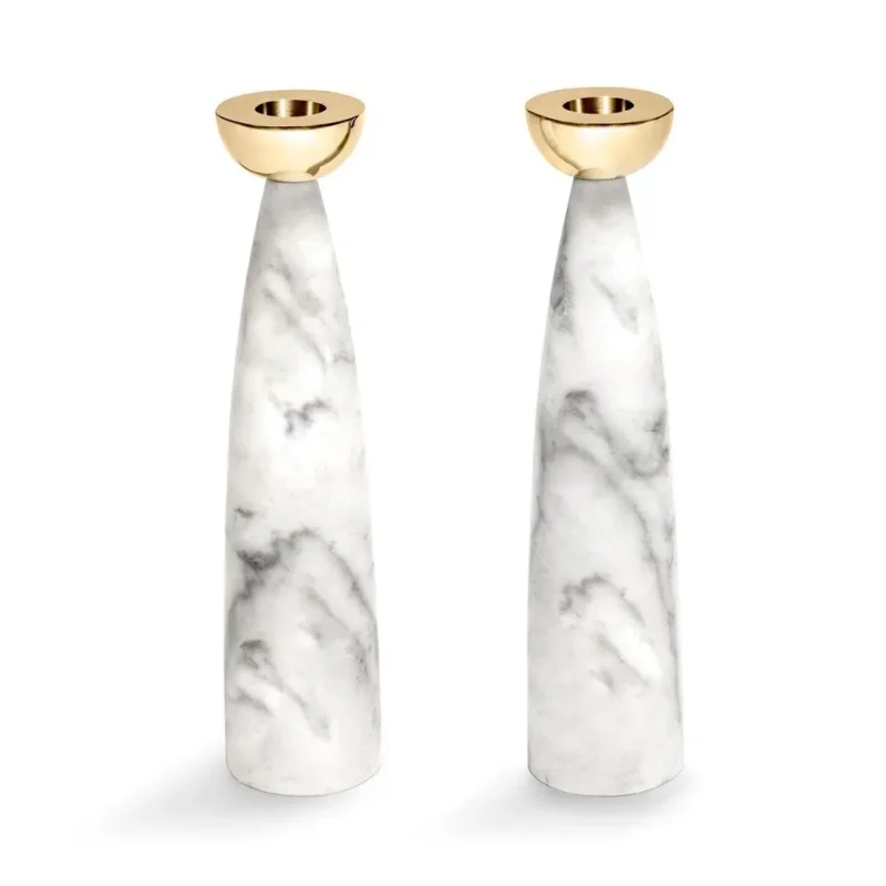 gold marble candlesticks by anna new york