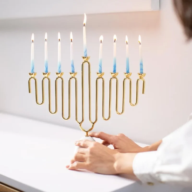 gold menorah by anna new york elegant coluna design