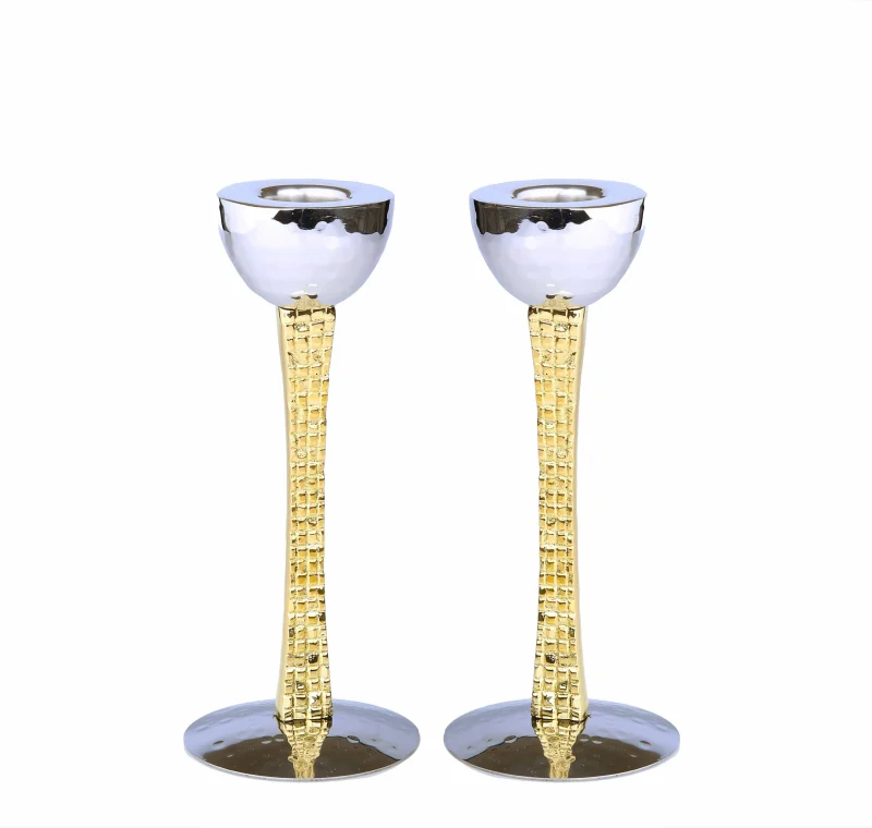 gold mosaic candlesticks nickel gold finish scaled