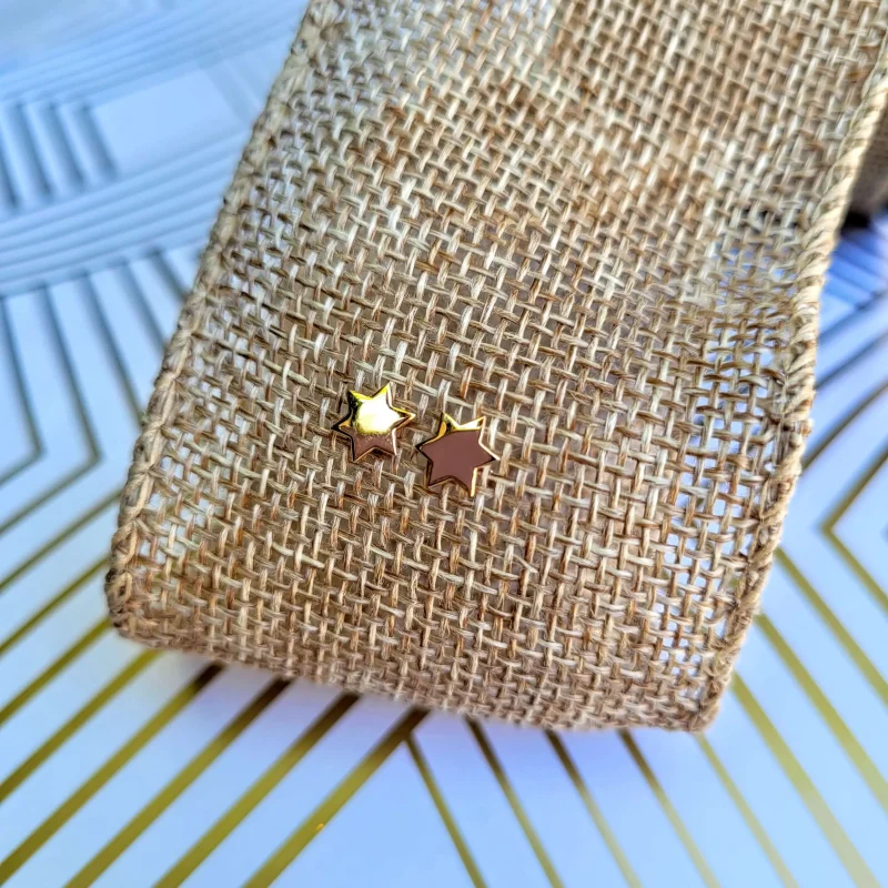 gold star of david earrings 14k gold plated scaled