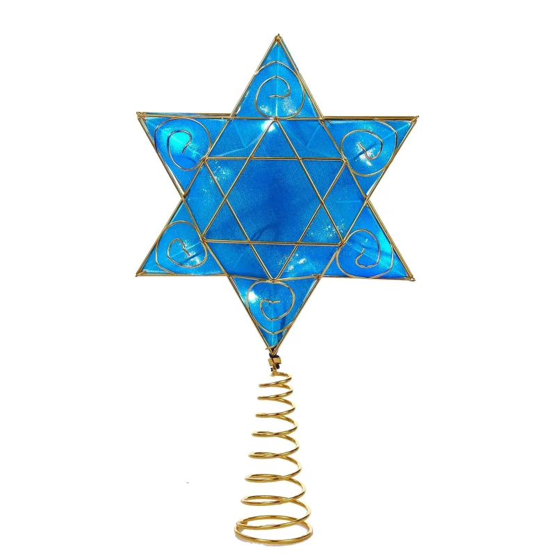 gold star of david led tree topper for chrismukkah