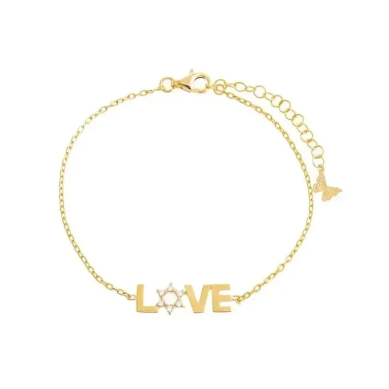 gold star of david love bracelet elegant symbolic jewelry