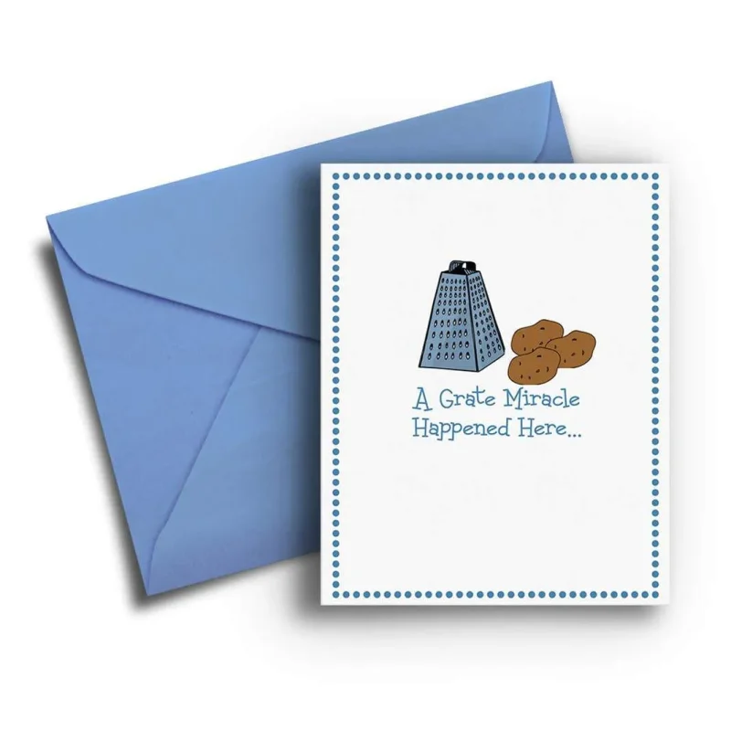 grate miracle hanukkah cards 8 pack