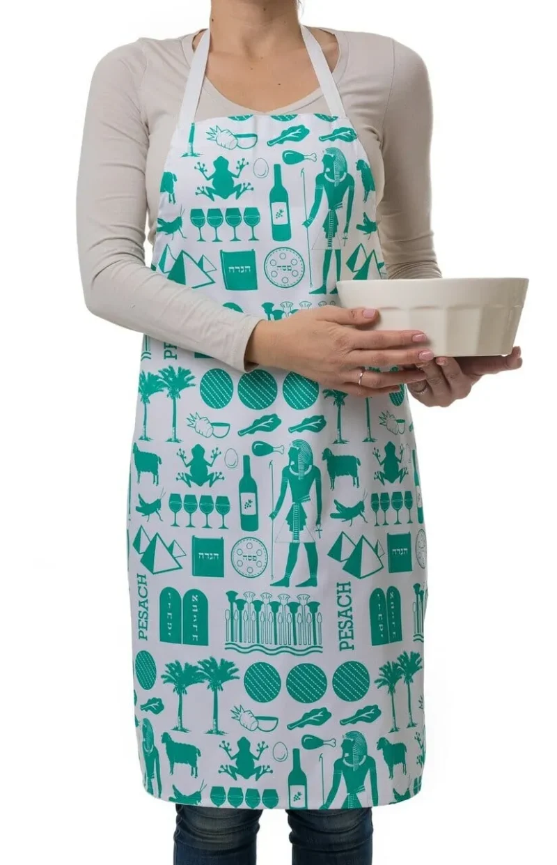 green pharaoh print apron premium kitchen wear